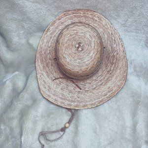 Tulsa Straw Wide-Brim Sun Hat with Chin Cord